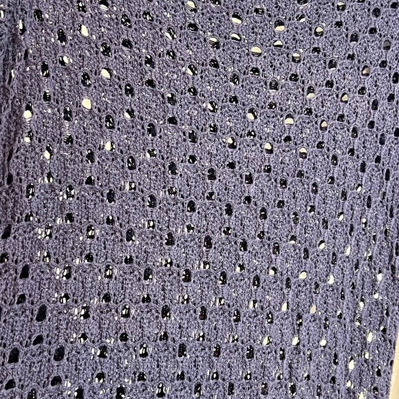 Lilly Pulitzer Shauna Tunic Crochet Shift Dress Swim Cover Up S Navy Blue - Picture 2 of 7